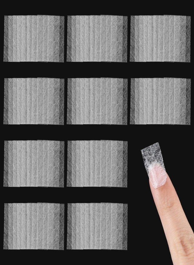 Qulkws 100 PCS Fiberglass Nail Wrap Extension Kit Silk Nail Wraps Extensions Fiberglass Fiber Nails Repair Art DIY Protector Accessories Natural Silk Paper Towels Fiber Wraps for Broken Nails Fix Repair - Image 1
